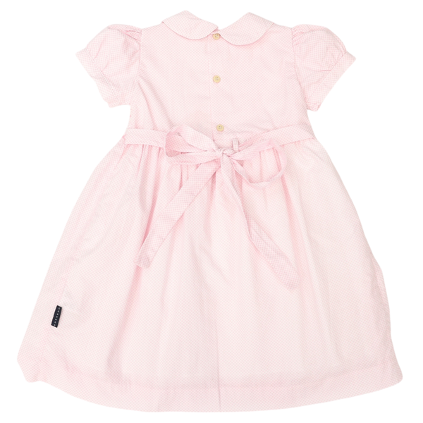 Hand Smocked Frill Pink Dress