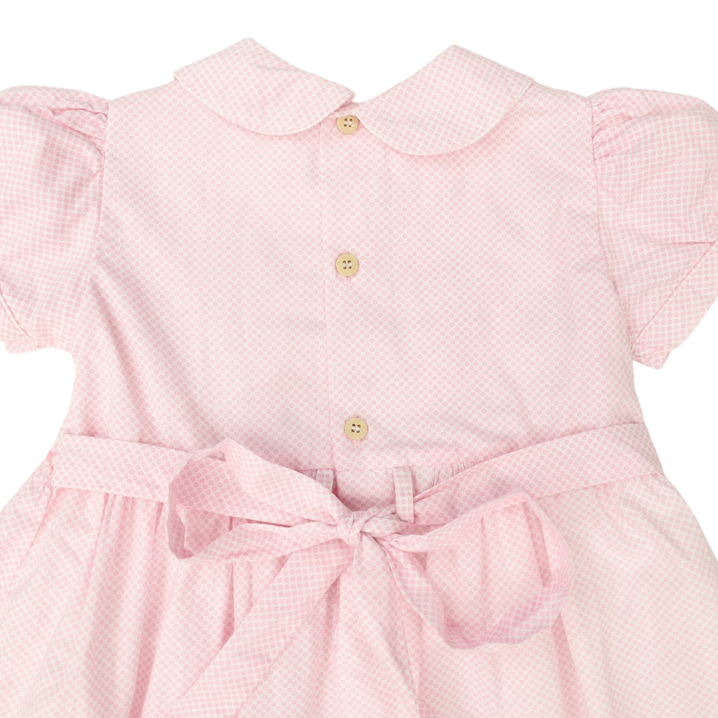 Hand Smocked Frill Pink Dress