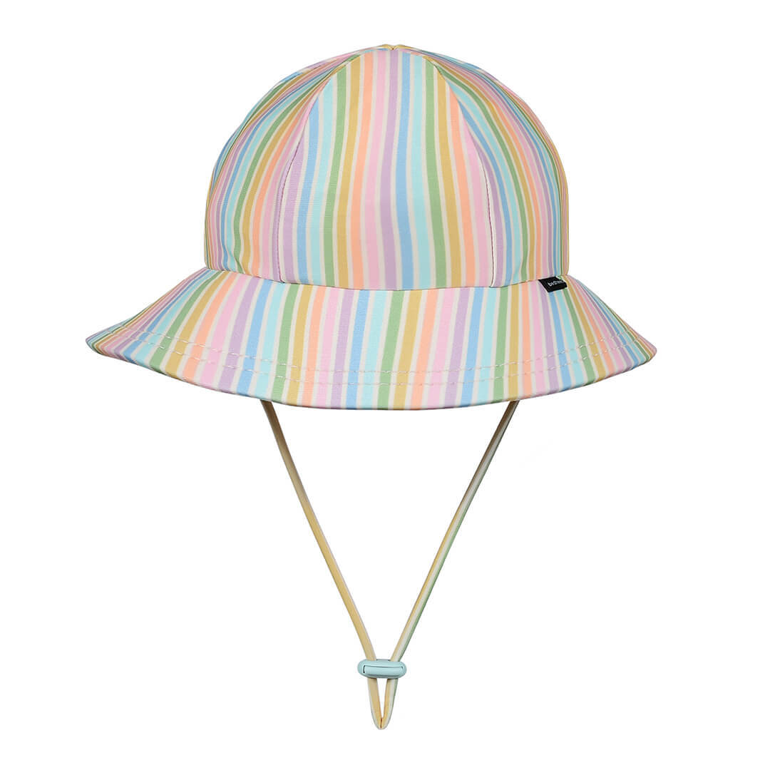 Ponytail Swim Bucket Beach Hat - Rainbow 2-3 years only!