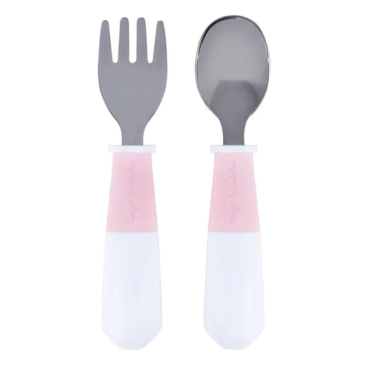 Tiny Twinkle - Stainless Fork and Spoon Set - Rose