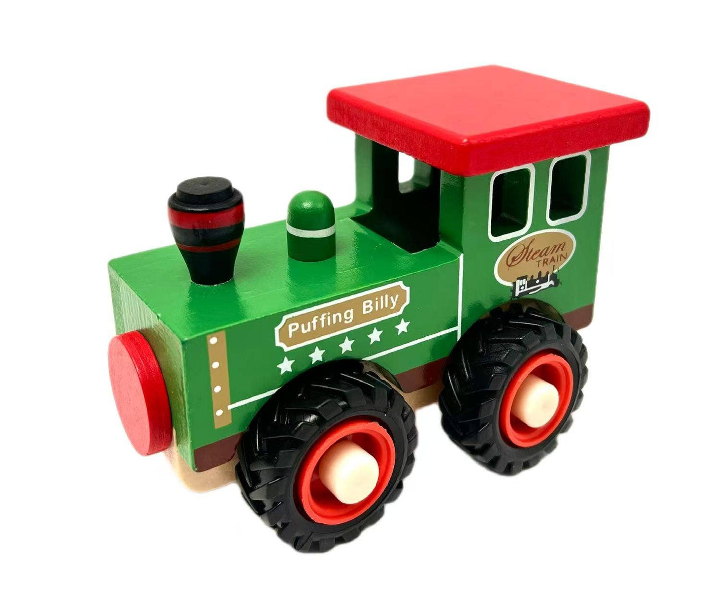 Puffing Billy Green Wooden Train for Kids