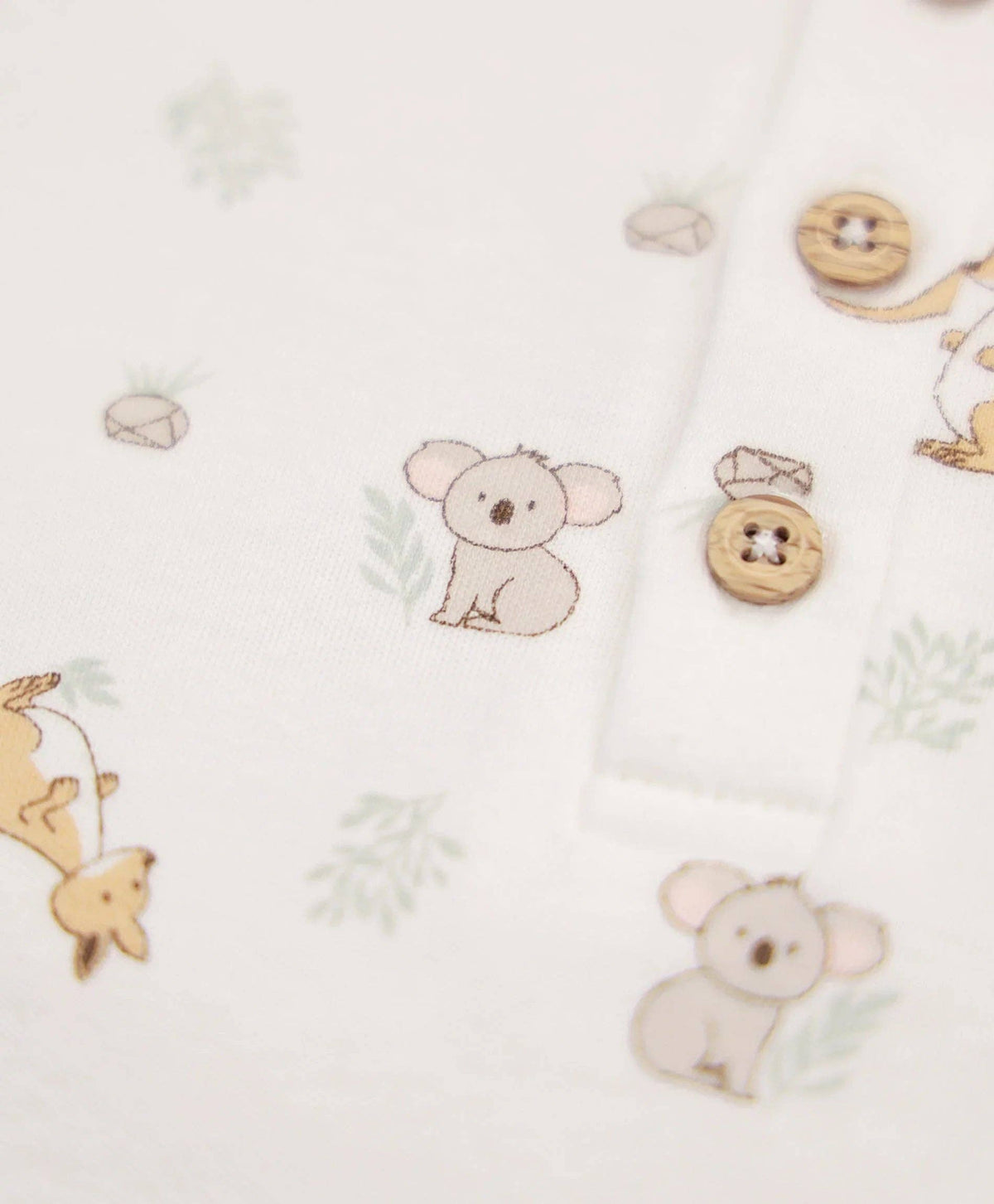 Organic Cotton Romper - Kangaroo & Koala