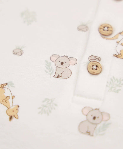 Organic Cotton Romper - Kangaroo & Koala