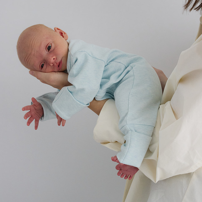 Long Zippy Romper - Sky Blue