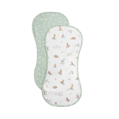 2 Pack Organic Burp Cloths - Australiana
