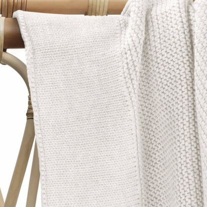 Cotton Classic Knit Baby Blanket - Milk