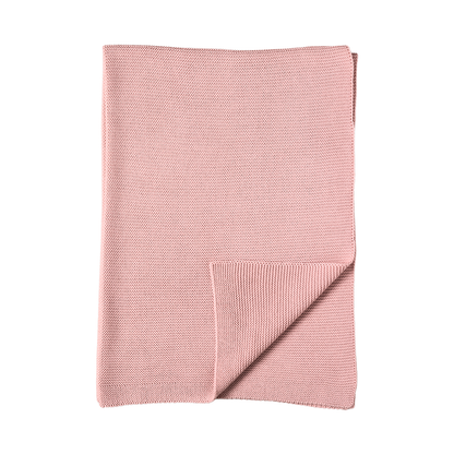 Pram Knitted Blanket - Dusty Rose