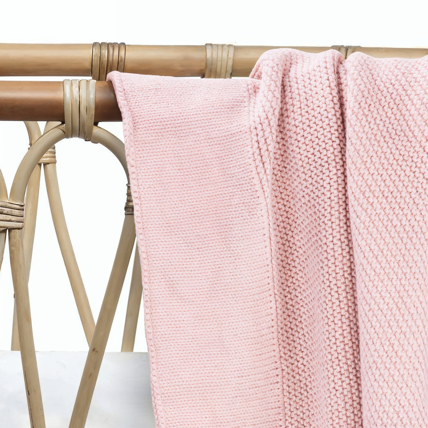 Cotton Classic Knit Baby Blanket - Carousel Pink