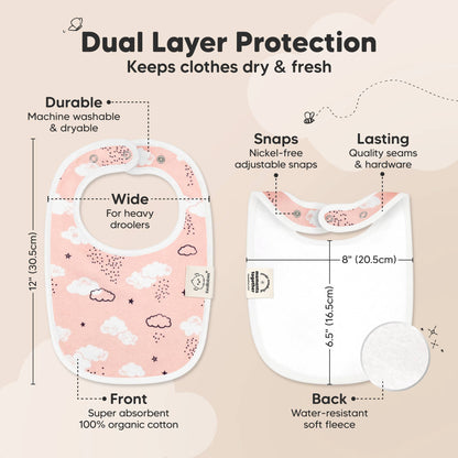 8-pack Urban Drool Bibs for Teething