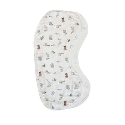 Mini & Me Burp Bib Savanna Bebe' & White
