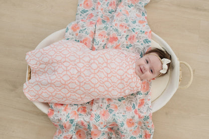 Floret + Trellis Classic Muslin Swaddle Blanket Set