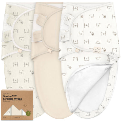 3pk Soothe Zippy Baby Swaddles 0-6 Months,Newborn Sleep Sack