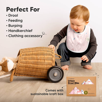 8-pack Urban Drool Bibs for Teething
