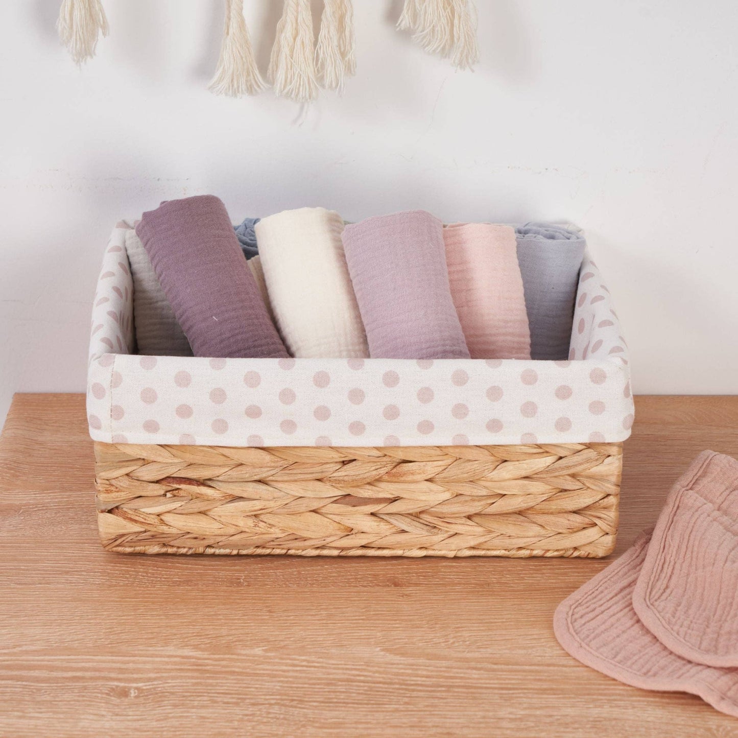 Organic Muslin Burp Cloths - Lavender Blush 5 Pack