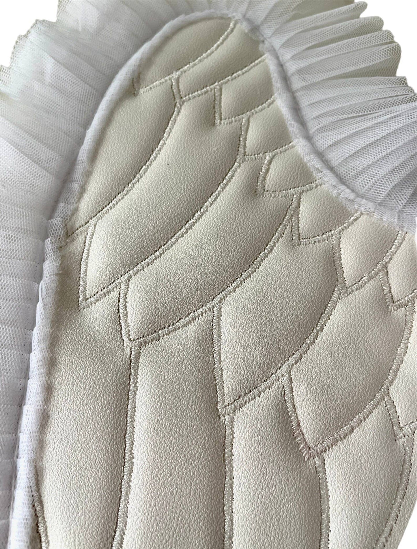 Glitter White /Gold Vegan Leather Enchanted Angel Wings