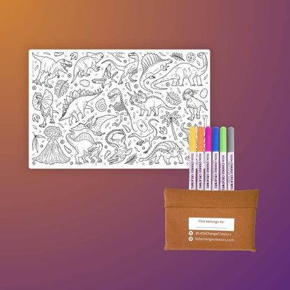 ROAR! Pocket Reusable Colouring Mat