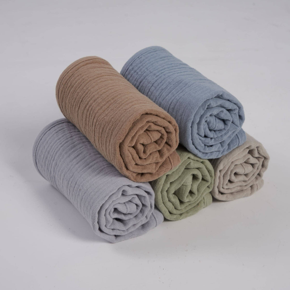 Organic Muslin Burp Cloths - Earth and Sky 5 Pack