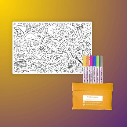 G’DAY! Pocket Reusable Colouring Mat