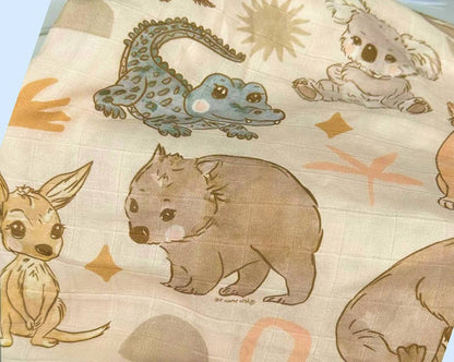 The Name Nest - Australian animals baby wrap