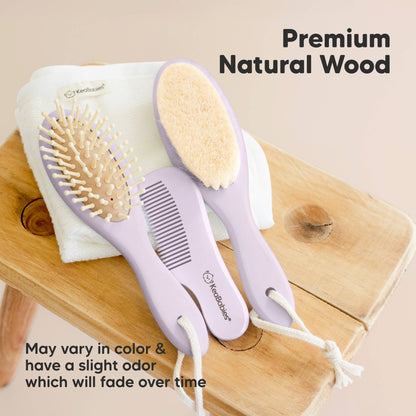 KeaBabies Baby Hair Brush and Comb Set