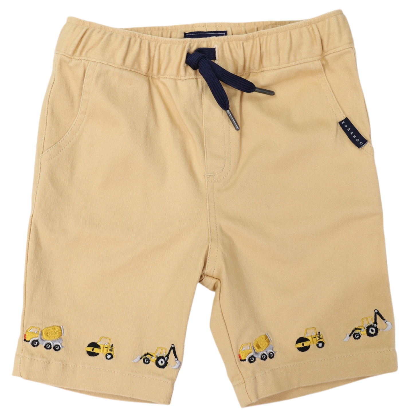 Trucks and Diggers Embroidered Twil Shorts Sand