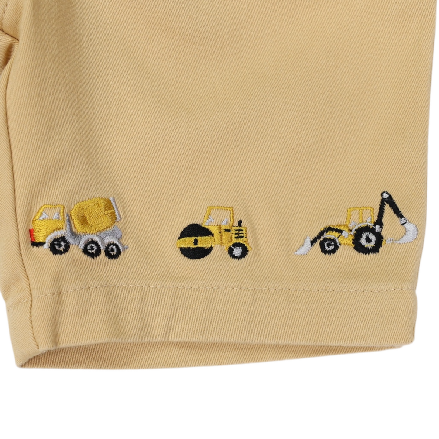 Trucks and Diggers Embroidered Twil Shorts Sand