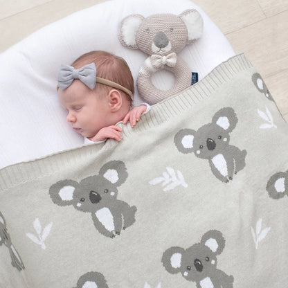 Australiana Baby Blanket - Koala/Grey