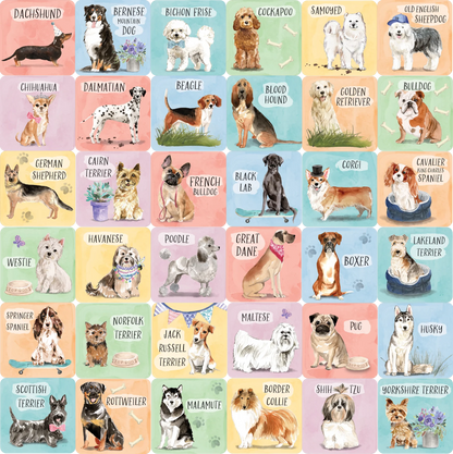 Memory Match Game Dogs