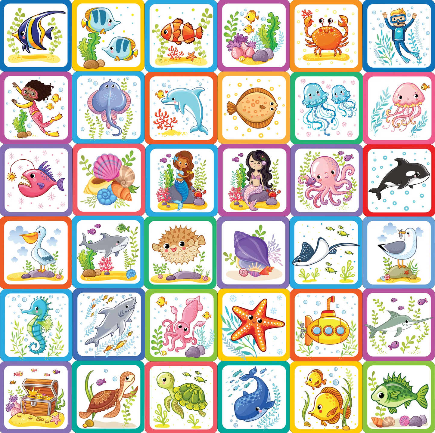 Under The Sea Memory Matching Game