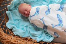 Load image into Gallery viewer, A Kiss and a Cuddle Muslin Swaddle 100% Organic