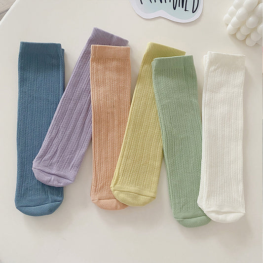 Ribbed Knee High Baby Socks- Lilac or Earth Yellow 0-1 year only