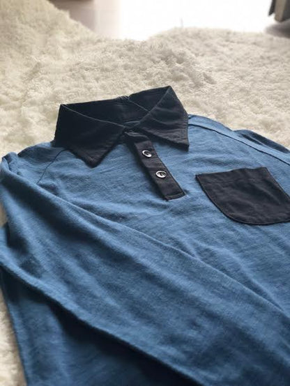 Blue Collared Boys Shirt