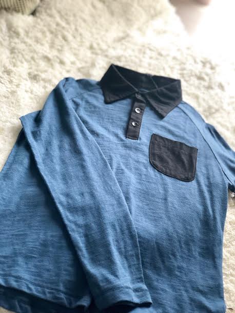 Blue Collared Boys Shirt