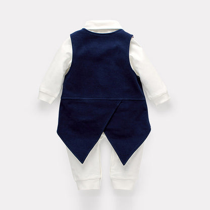 Baby Boys Special Occasion Romper and Waistcoat