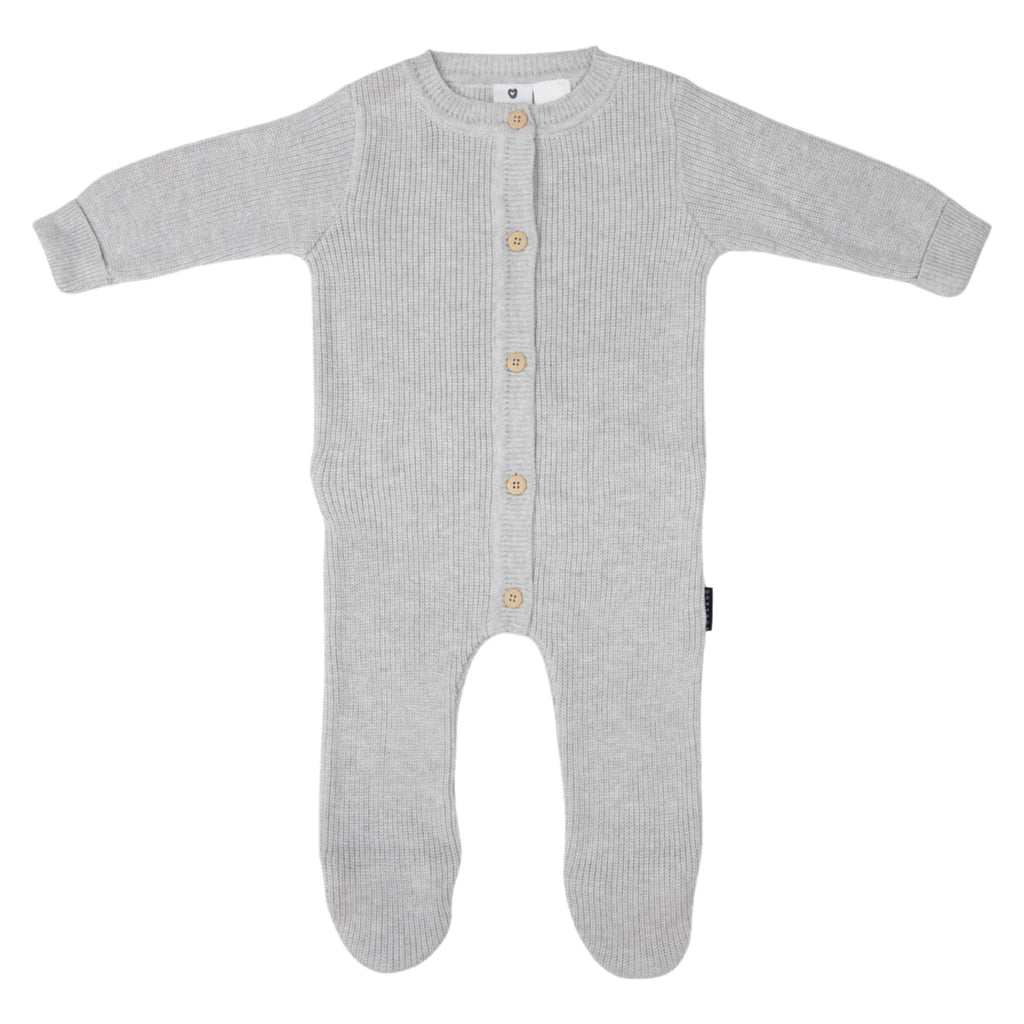 Plush Knit Romper Grey Marle