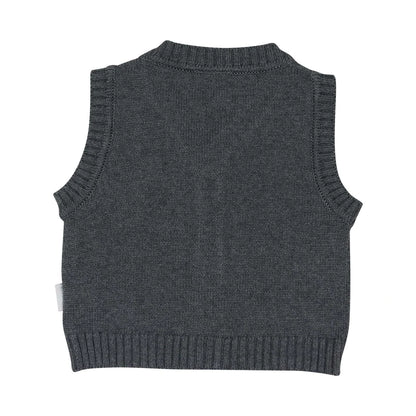 Smart Style Charcoal Knit Vest