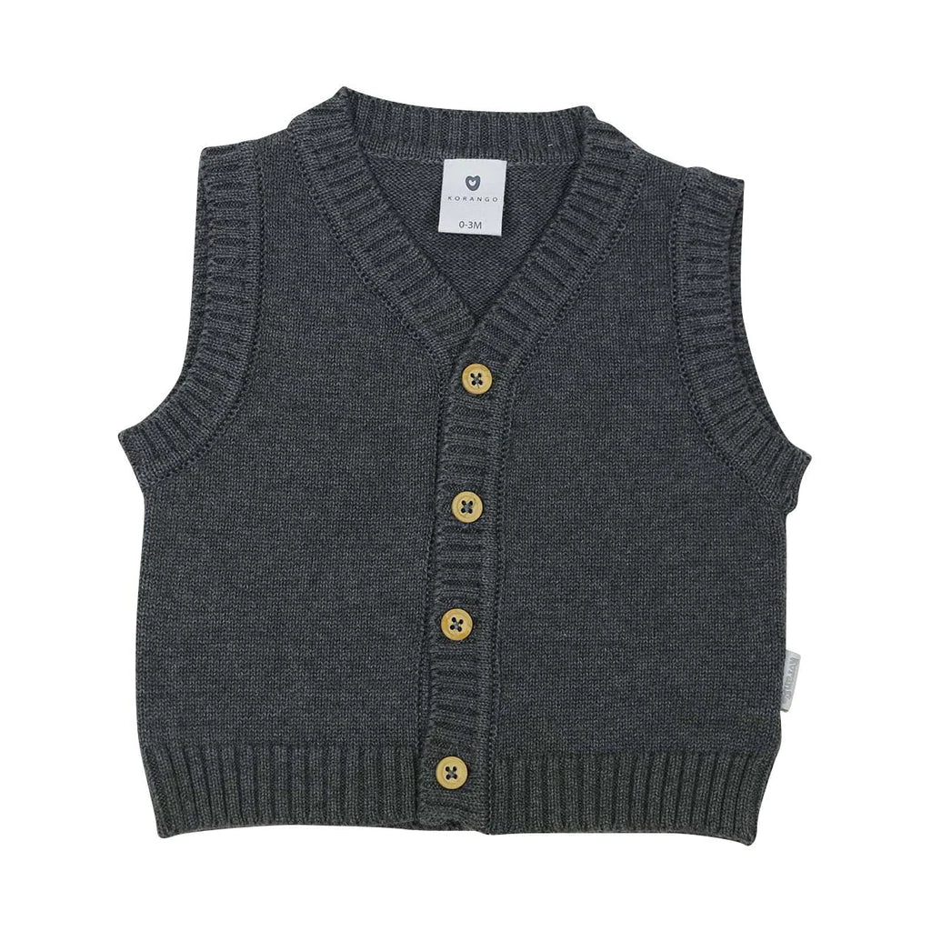 Smart Style Charcoal Knit Vest