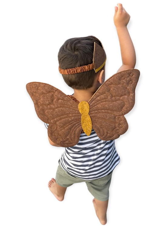 Three Tots Cork Leather Butterfly Wings, Wands and Crowns from