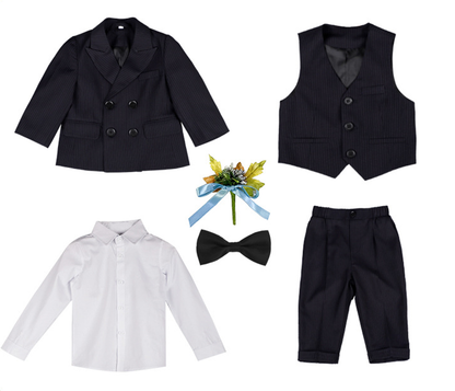 Tate’s 5 Piece Dark Navy Pin Stripe Suit Set