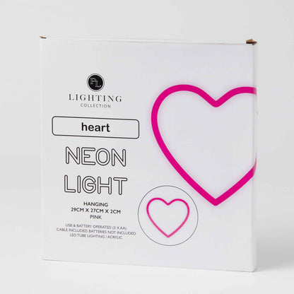 Heart LED Neon Hanging Light