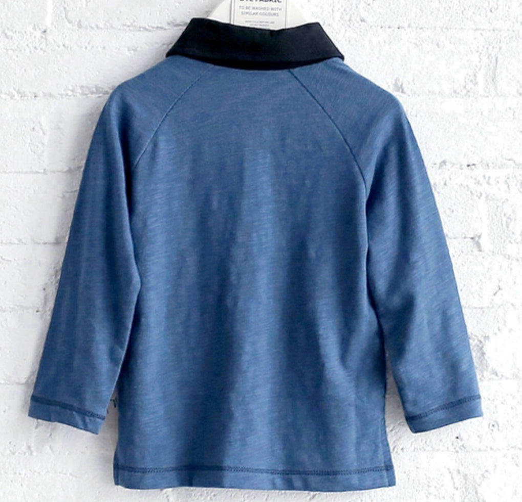 Blue Collared Boys Shirt