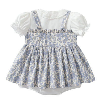 Springtime Romper Dress and Bonnet Set