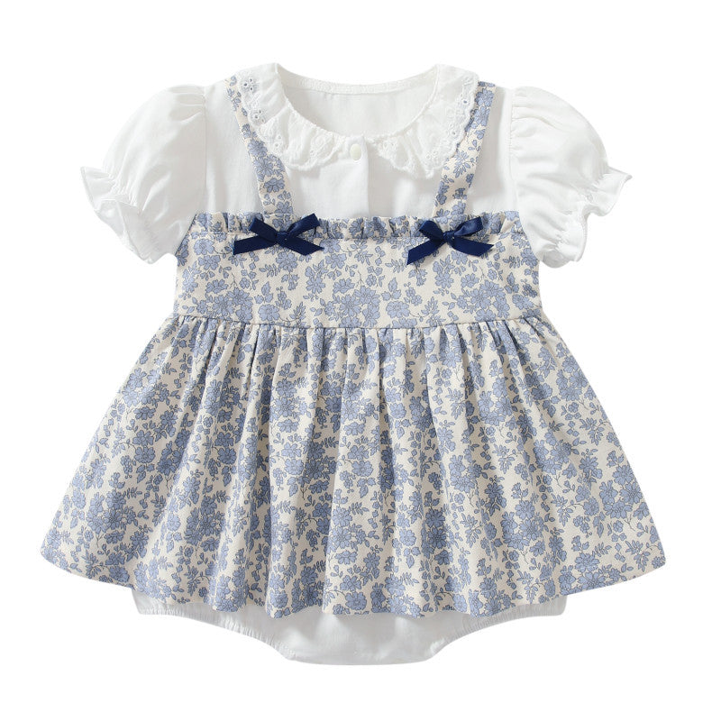 Springtime Romper Dress and Bonnet Set