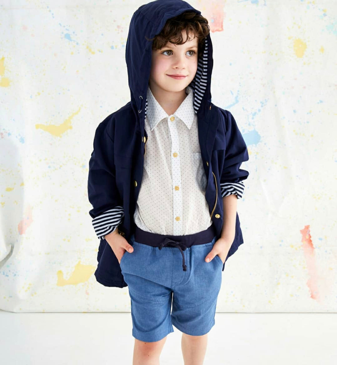 Boys navy clearance raincoat