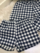 Load image into Gallery viewer, Navy Gingham Shorts