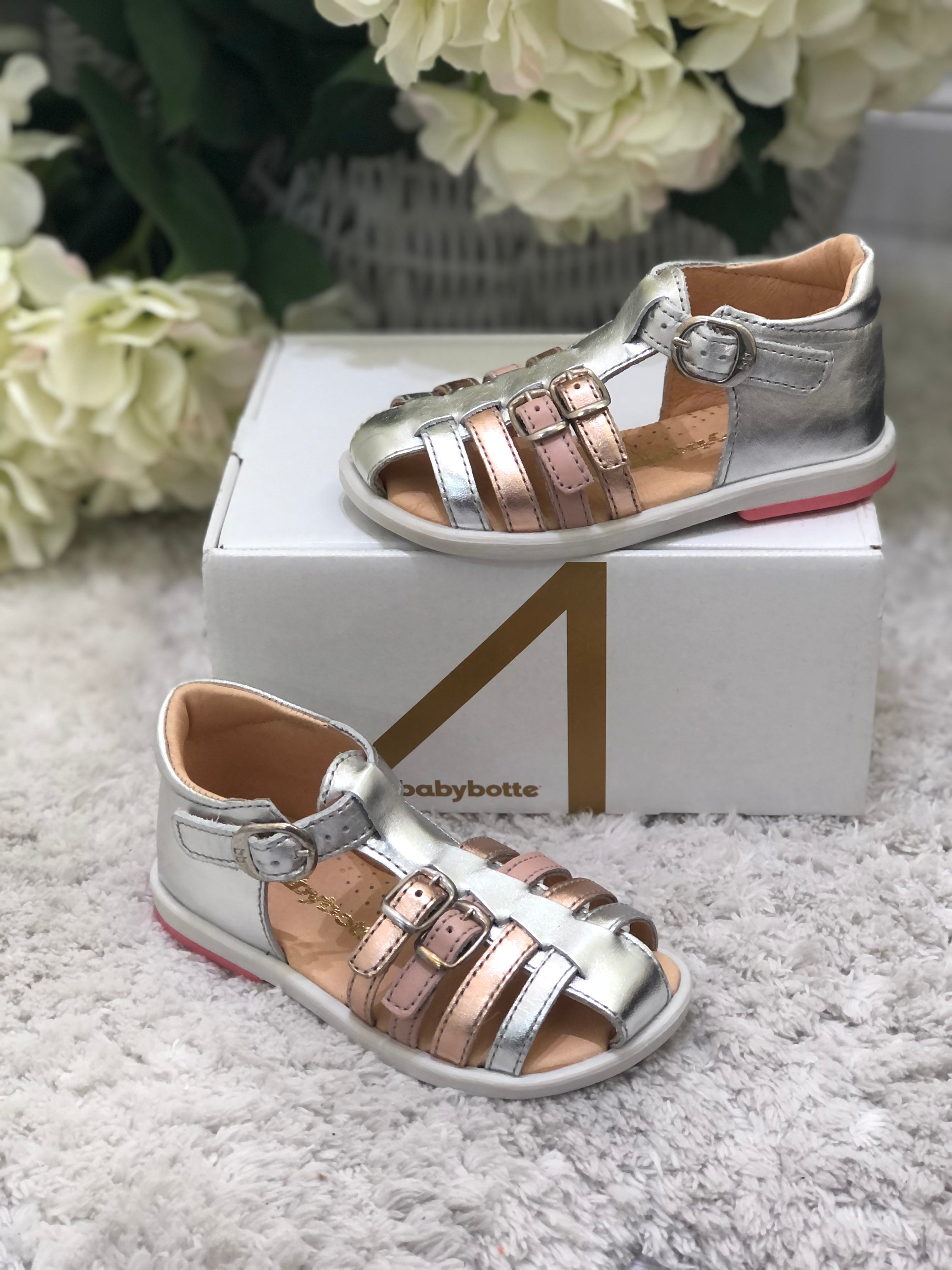 Babybotte French Leather Girls Sandal Size 24 only My Little Dream Co