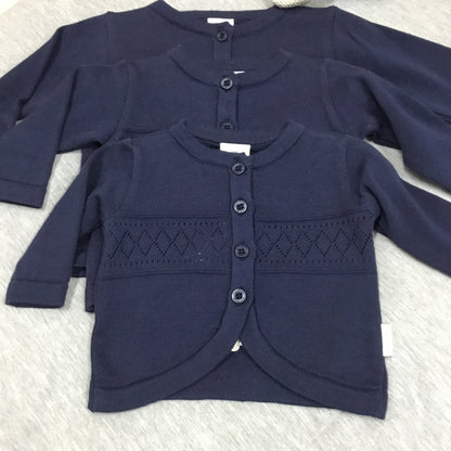Pointelle Knit Cardigan Navy Only!