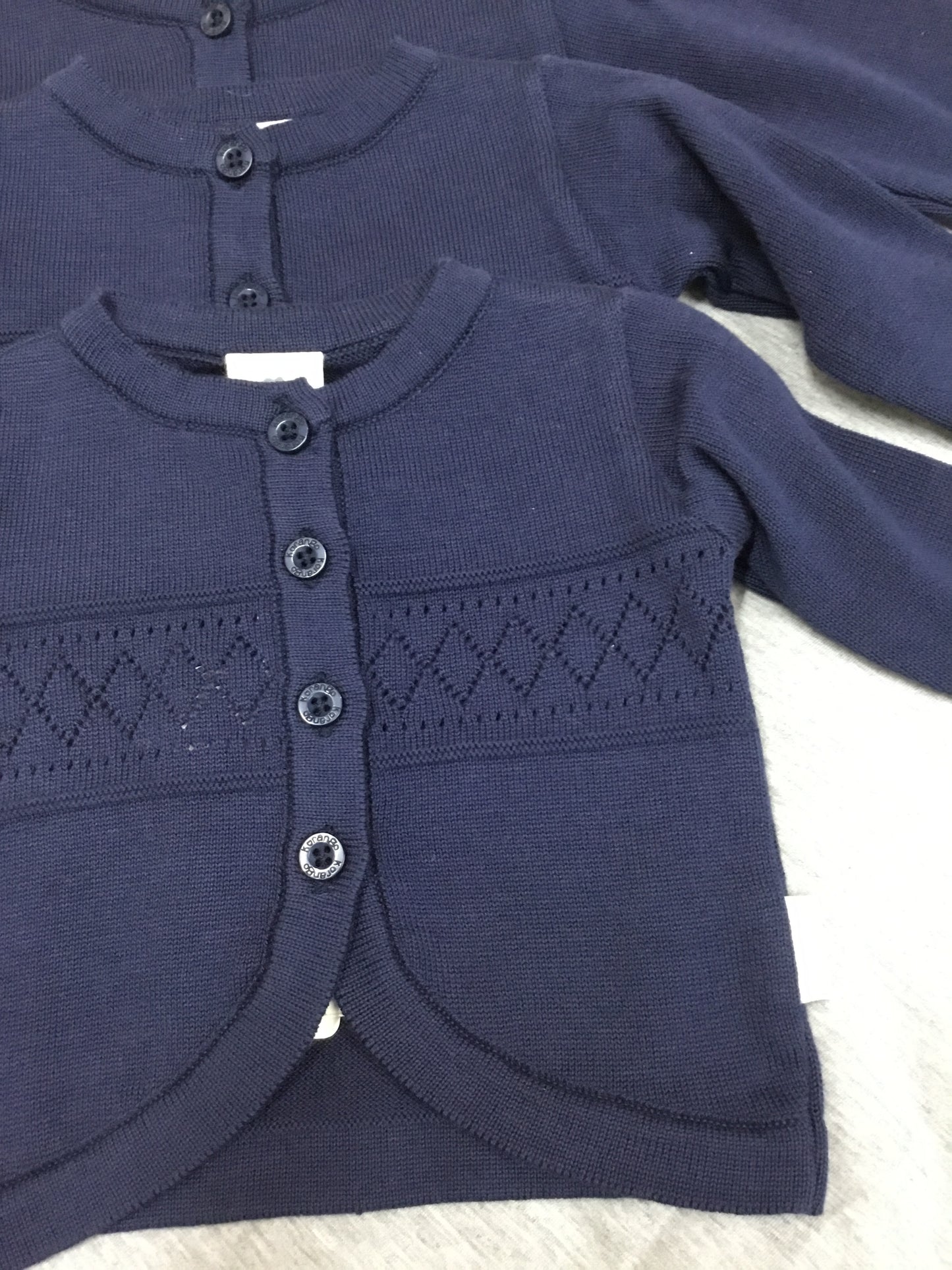 Pointelle Knit Cardigan Navy Only!