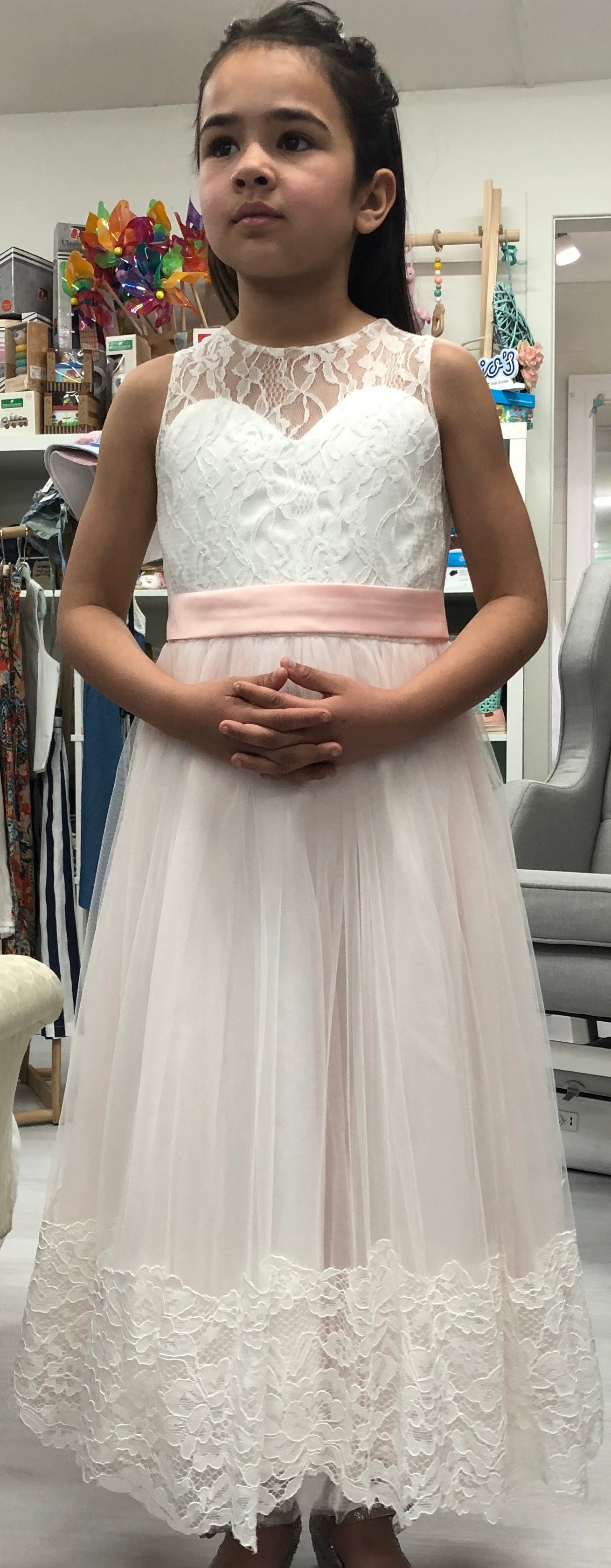 Prudence Pink & White Dress