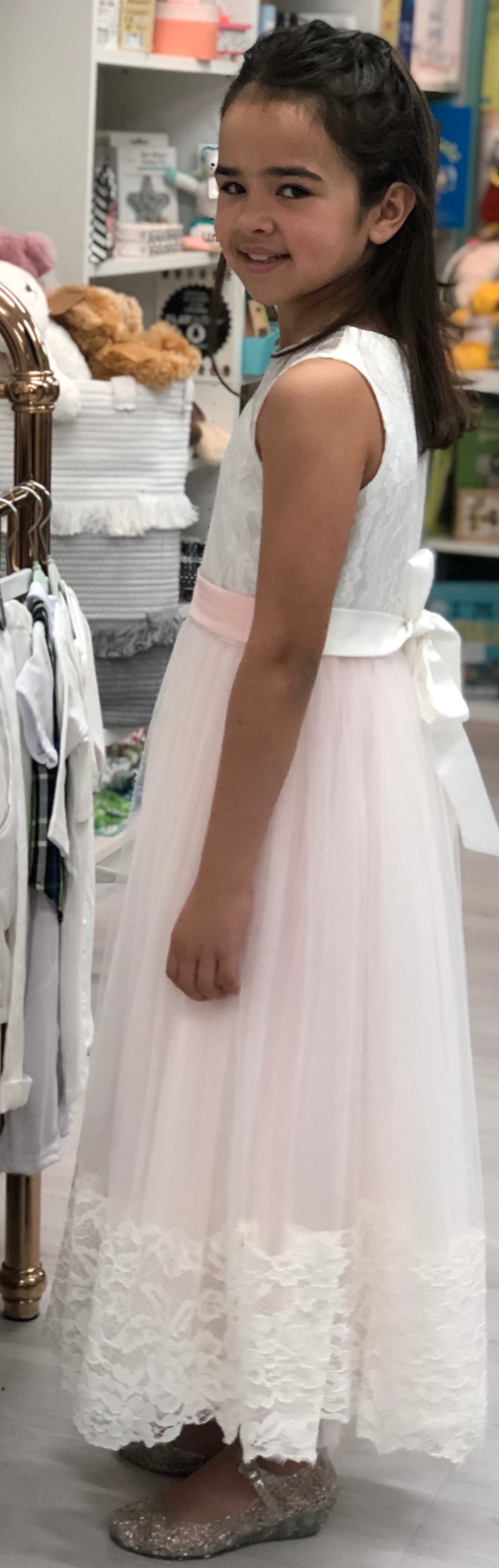 Prudence Pink & White Dress